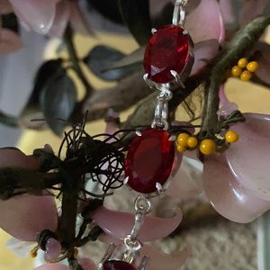 Vintage 925 Mozambique garnet bracelet